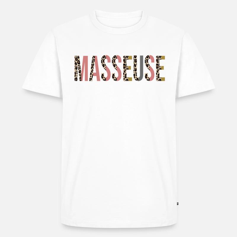 Masseuse - Männer Premium Bio T-Shirt - Weiß