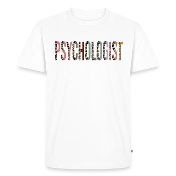 Psychologue - T-shirt Premium bio Homme - blanc - Devant - Nico (187cm)