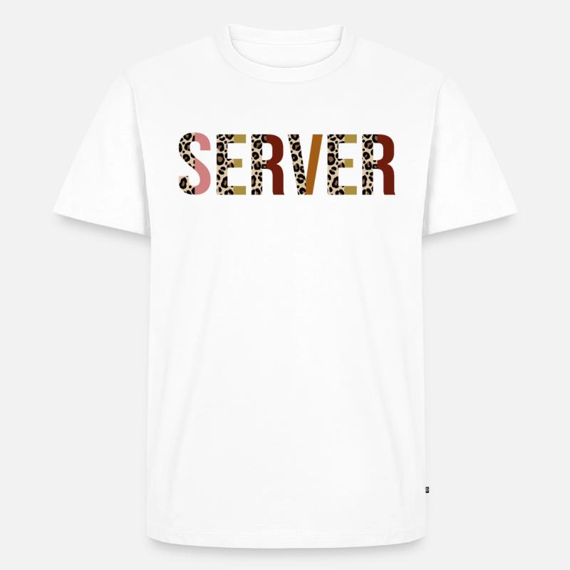 Server - Männer Premium Bio T-Shirt - Weiß