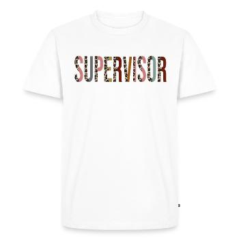 Superviseur - T-shirt Premium bio Homme - blanc - Devant - Nico (187cm)