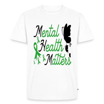 Mental Health Matters End The Stigma Health - Men's Premium Organic T-Shirt - white - Front - Nico (187cm)