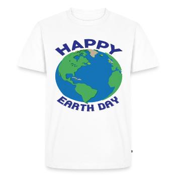 Joyeux Jour de la Terre Jour de la Terre Citations - T-shirt Premium bio Homme - blanc - Devant - Nico (187cm)