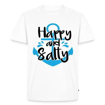 Support de protection de la mer heureuse et salée - T-shirt Premium bio Homme - blanc - Devant - Nico (187cm)