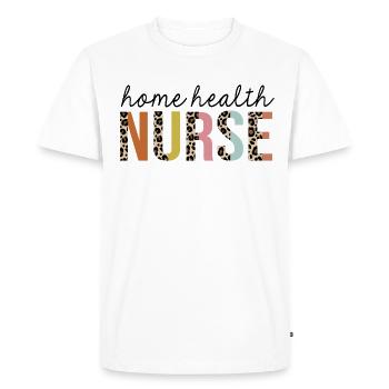 Accueil-Santé Infirmière Leopard Print Infirmière autorisée - T-shirt Premium bio Homme - blanc - Devant - Nico (187cm)