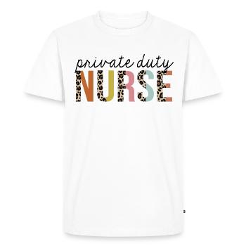 Infirmière de service privé Leopard Print Infirmière autorisée - T-shirt Premium bio Homme - blanc - Devant - Nico (187cm)
