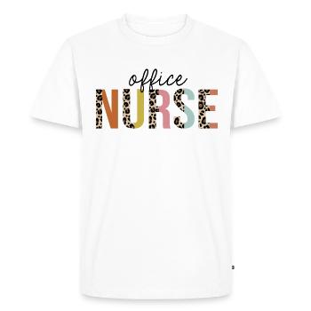 Infirmière de bureau Léopard Imprimer infirmière autorisée - T-shirt Premium bio Homme - blanc - Devant - Nico (187cm)