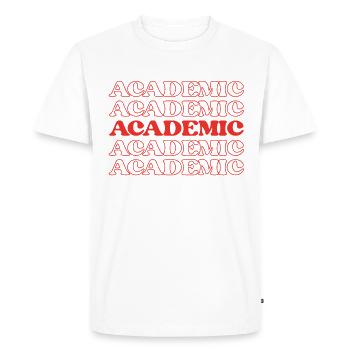 Professeur académique Enseignement Tuteur Enseignant - T-shirt Premium bio Homme - blanc - Devant - Nico (187cm)