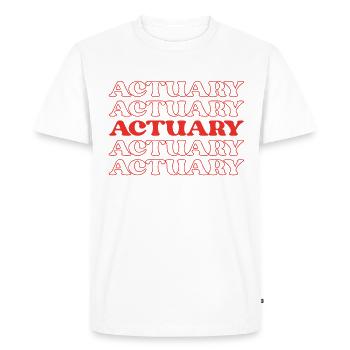 Actuaire Data Scientist Comptable Statistics - T-shirt Premium bio Homme - blanc - Devant - Nico (187cm)