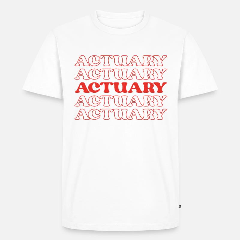 Actuaire Data Scientist Comptable Statistics - T-shirt Premium bio Homme - blanc