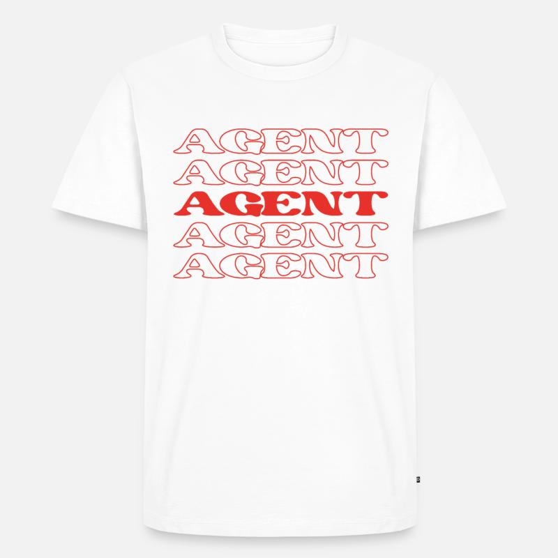 Agent Broker Operative Handler Agentur - Männer Premium Bio T-Shirt - Weiß