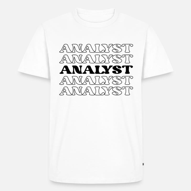 Analyst Buchhalter Data Scientist Tabellenkalkulation - Männer Premium Bio T-Shirt - Weiß