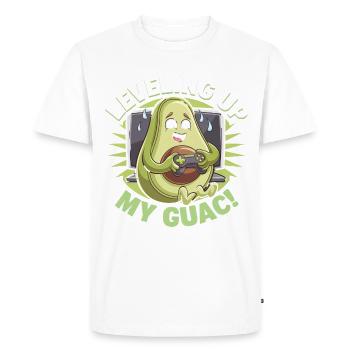 Avocado Leveling Up My Guac - Men's Premium Organic T-Shirt - white - Front - Nico (187cm)