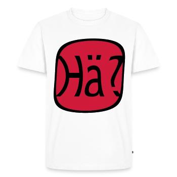 Donnez votre avis Qu'est-ce? Hein? - T-shirt Premium bio Homme - blanc - Devant - Nico (187cm)