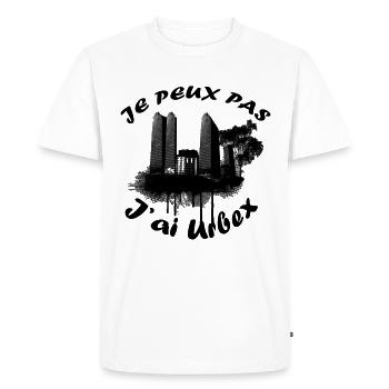 je peux pas j'ai urbex BEST-SELLER 🌟🌟 - T-shirt Premium bio Homme - blanc - Devant - Nico (187cm)