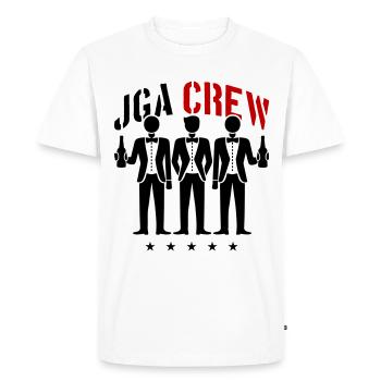 Enterrement de vie de garçon Équipage Enterrement de vie de garçon - T-shirt Premium bio Homme - blanc - Devant - Nico (187cm)