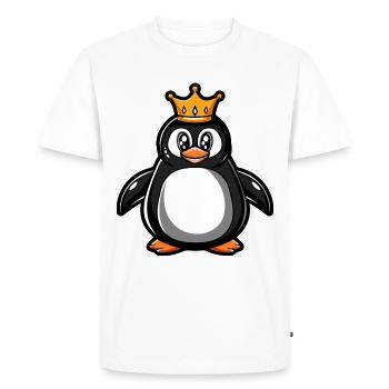 Couronne de bande dessinée pingouin - T-shirt Premium bio Homme - blanc - Devant - Nico (187cm)