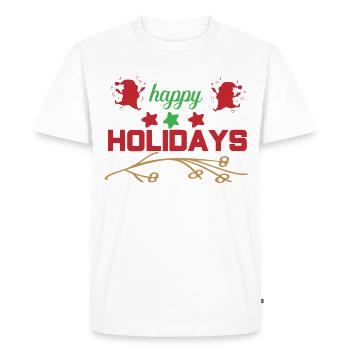 Joyeuses Fêtes - T-shirt Premium bio Homme - blanc - Devant - Nico (187cm)
