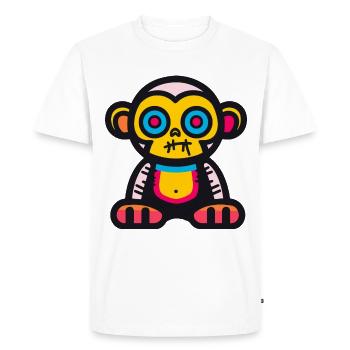 Monkey Halloween Animal - Men's Premium Organic T-Shirt - white - Front - Nico (187cm)