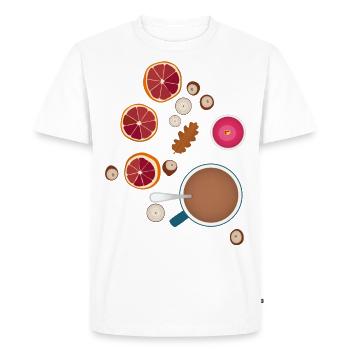 Cadeau Hygge Fall Feelings - T-shirt Premium bio Homme - blanc - Devant - Nico (187cm)