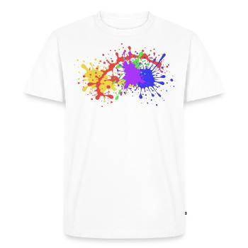 Splash Gift Striking - Men's Premium Organic T-Shirt - white - Front - Nico (187cm)