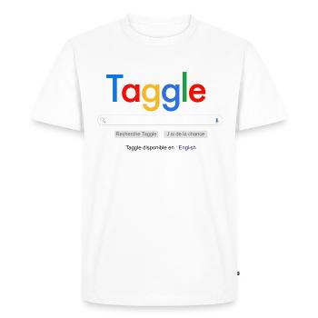 Google recherche Taggle - T-shirt Premium bio Homme - blanc - Devant - Nico (187cm)