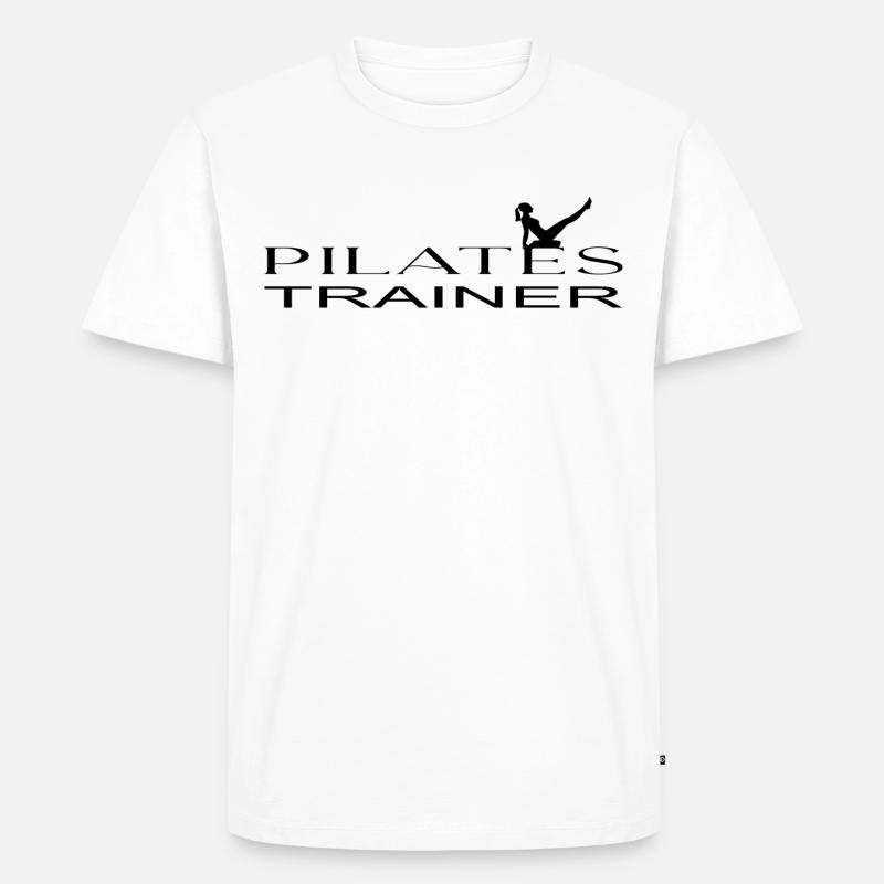Pilates trainer - Männer Premium Bio T-Shirt - Weiß