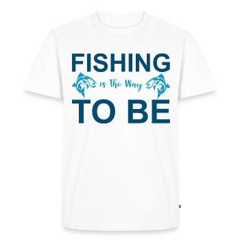 Pêche - T-shirt Premium bio Homme - blanc - Devant - Nico (187cm)