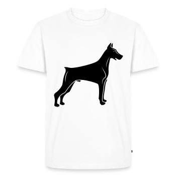Doberman - T-shirt Premium bio Homme - blanc - Devant - Nico (187cm)