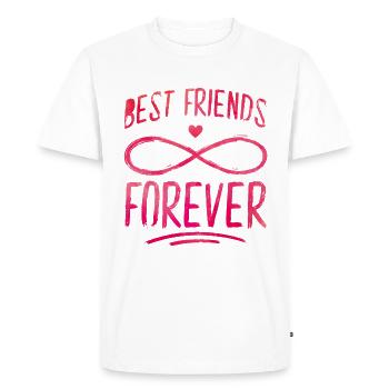 meilleurs amis pour toujours coeur - T-shirt Premium bio Homme - blanc - Devant - Nico (187cm)