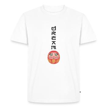 Daruma Dream - T-shirt Premium bio Homme - blanc - Devant - Nico (187cm)
