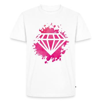 diamond pink - Men's Premium Organic T-Shirt - white - Front - Nico (187cm)