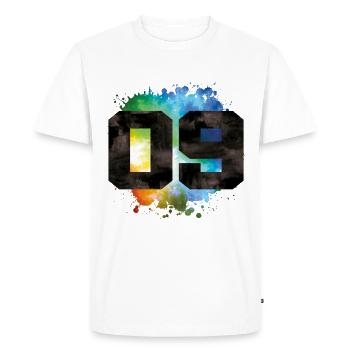 09 Colour number - Men's Premium Organic T-Shirt - white - Front - Nico (187cm)