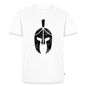 spartan helmet - Men's Premium Organic T-Shirt - white - Front - Nico (187cm)