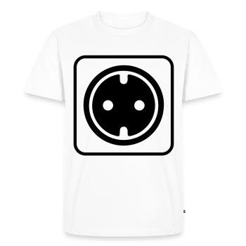 Prise icon - T-shirt Premium bio Homme - blanc - Devant - Nico (187cm)