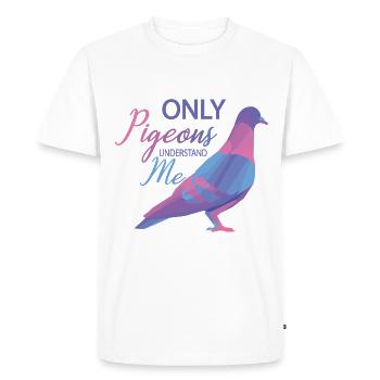 Dove - Men's Premium Organic T-Shirt - white - Front - Nico (187cm)