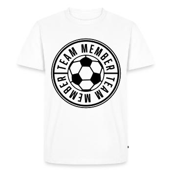 équipe football cercle logo - T-shirt Premium bio Homme - blanc - Devant - Nico (187cm)