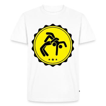 Lutte lutte - T-shirt Premium bio Homme - blanc - Devant - Nico (187cm)