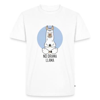 Lama lama alpaga - T-shirt Premium bio Homme - blanc - Devant - Nico (187cm)