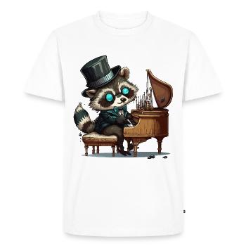 Raton laveur à bascule - T-shirt Premium bio Homme - blanc - Devant - Nico (187cm)