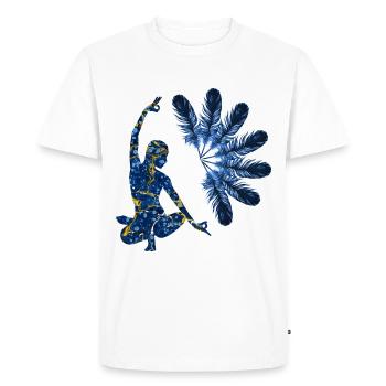 yoga 22 e 272 - Men's Premium Organic T-Shirt - white - Front - Nico (187cm)