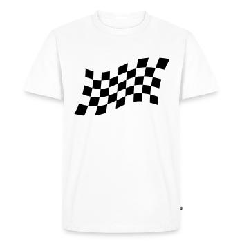 Racing Flag - T-shirt Premium bio Homme - blanc - Devant - Nico (187cm)