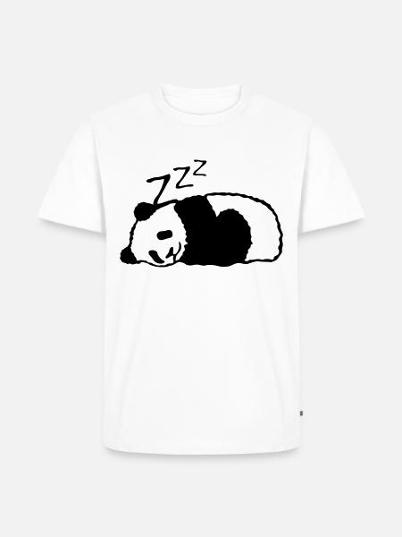 panda sleeps nap sleeping - Men's Premium Organic T-Shirt - white