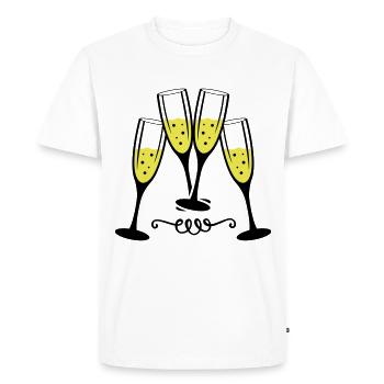 Verre de grillé - T-shirt Premium bio Homme - blanc - Devant - Nico (187cm)