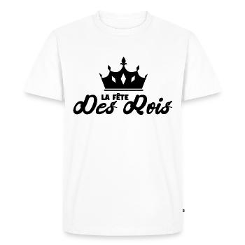 La Fête des rois. Cadeau des fête des rois. - T-shirt Premium bio Homme - blanc - Devant - Nico (187cm)