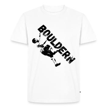 Climber Boulderer Climbing Bouldering - Men's Premium Organic T-Shirt - white - Front - Nico (187cm)