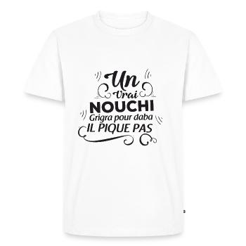 Un vrai nouchi grigra pour daba il pique pas - T-shirt Premium bio Homme - blanc - Devant - Nico (187cm)