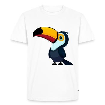 TOUCAN, TUCAN, BIRDS, BIRD, ANIMAL, COLORFUL, NATURE, TROPICS - Men's Premium Organic T-Shirt - white - Front - Nico (187cm)