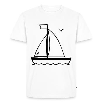 SAILBOAT SAILING SAILING BOAT MARITIMEON HOLIDAY - Men's Premium Organic T-Shirt - white - Front - Nico (187cm)
