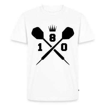 fléchettes fléchette flèche 180 - T-shirt Premium bio Homme - blanc - Devant - Nico (187cm)