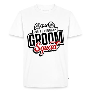 Groom Squad - Men's Premium Organic T-Shirt - white - Front - Nico (187cm)